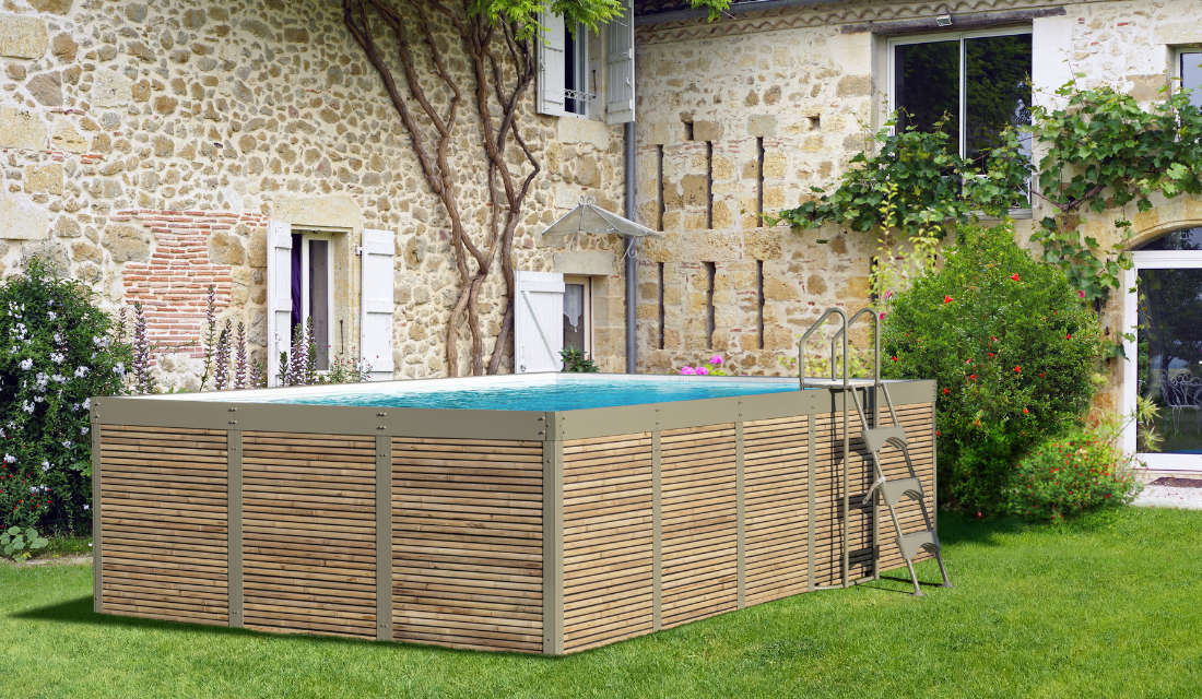 Piscina fuori terra sostenibile bambù