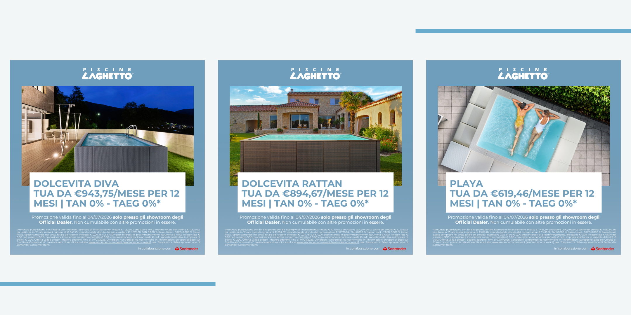 PROMOZIONI PISCINE LAGHETTO - fino al 4 luglio 2026 solo presso gli OFFICIAL DEALER
